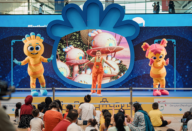 Детская развлекательная площадка Modesh World во время фестиваля Dubai Summer Surprises 2026 в Дубае